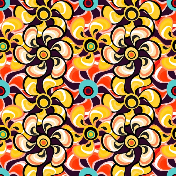 Delicate abstracte bloemen naadloze patroon — Stockvector