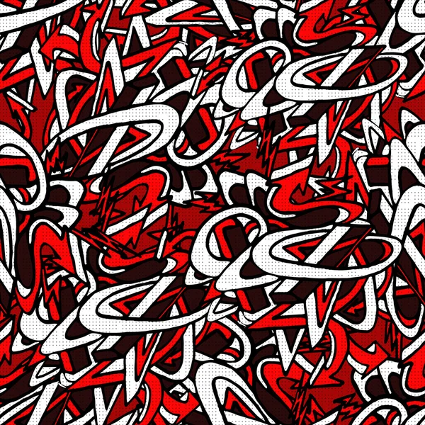 Graffiti abstrait motif sans couture grunge effet vectoriel illustration — Image vectorielle