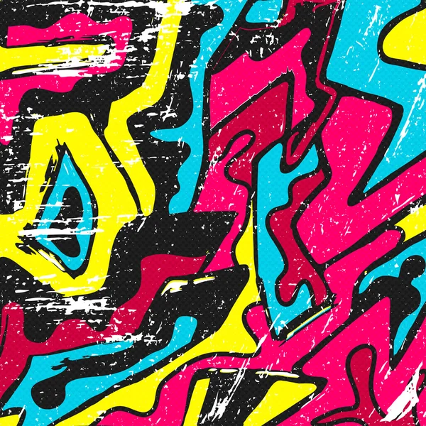Εικονογράφηση φορέας υφή μοτίβο grunge ψυχεδελικό γκράφιτι — Διανυσματικό Αρχείο