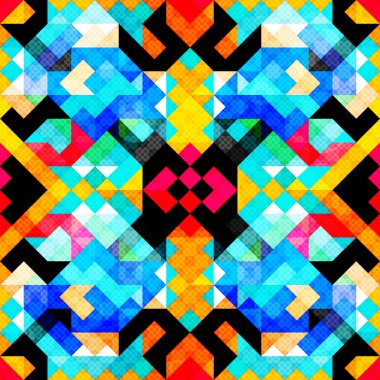 piksel psychedelic grunge doku geometrik arka plan