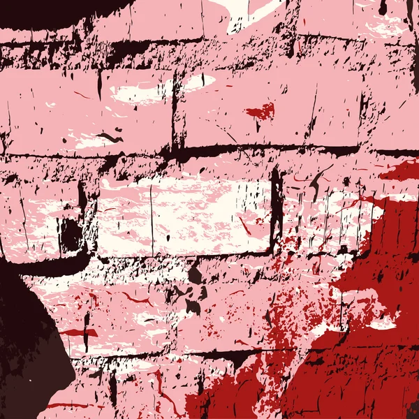 Brick wall texturmönstret grunge graffiti — Stock vektor