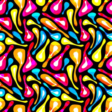 siyah bir arka plan üzerinde renkli grafiti soyut desen