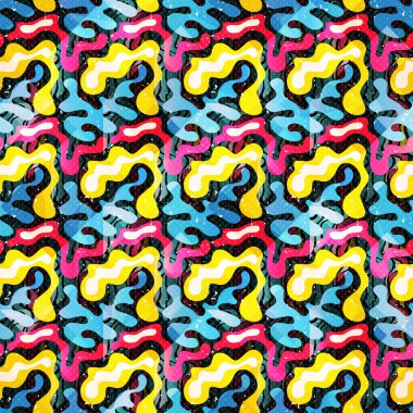 Grunge renkli grafiti seamless modeli