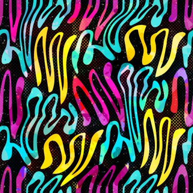 Grafiti soyut seamless modeli grunge etkisi vektör çizim