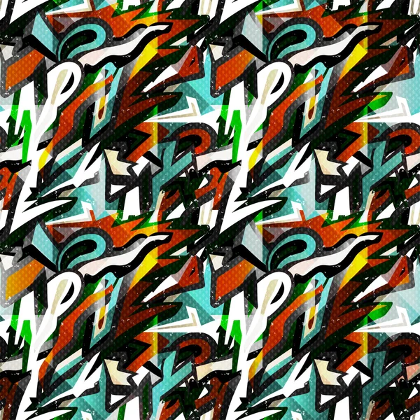 Colored graffiti seamless texture — Stock Vector