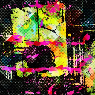 Güzel soyut spot grafiti vektör çizim