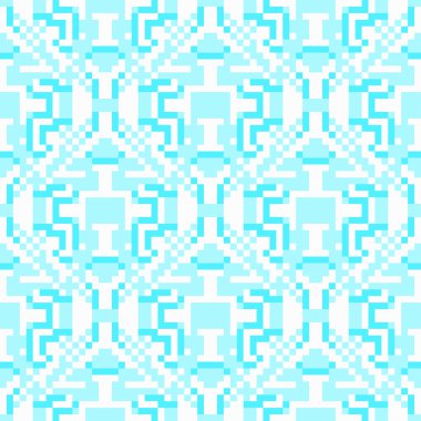 Küçük mavi piksel güzel seamless modeli