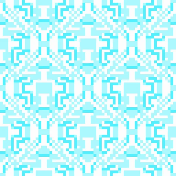 Hermoso patrón sin costuras de pequeños píxeles azules — Vector de stock