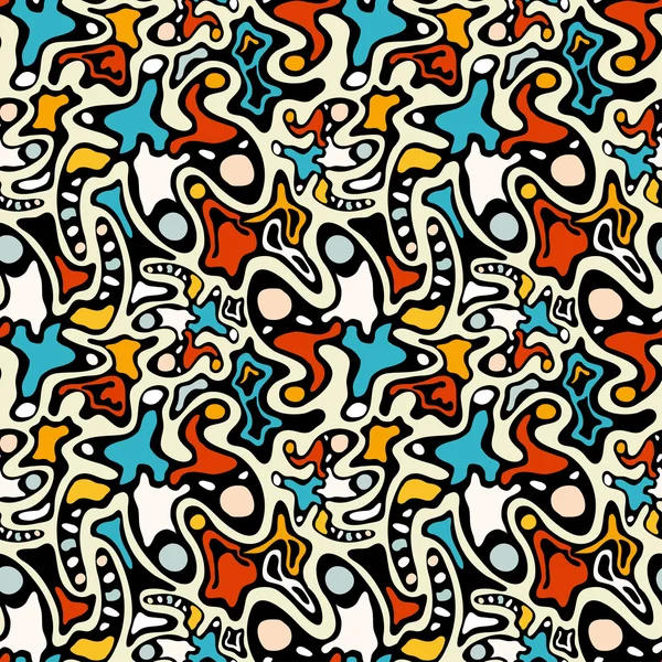 Grunge farbige Graffiti nahtlose Muster Vektor Illustration — Stockvektor