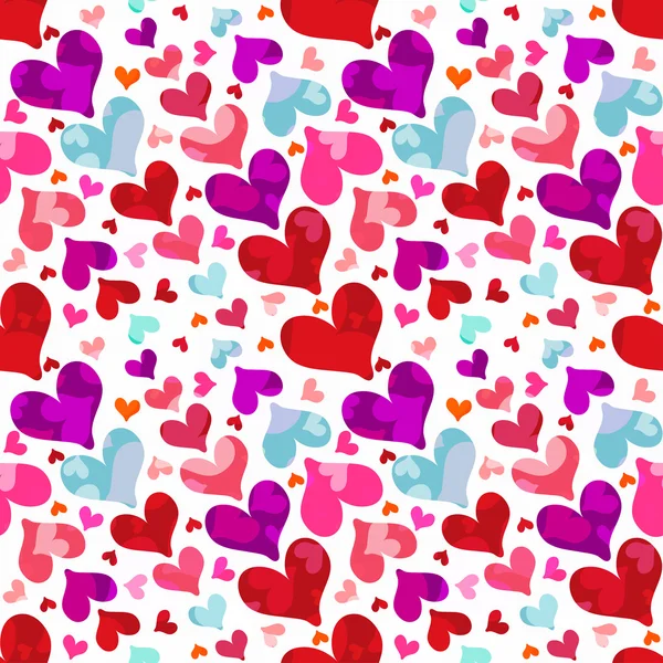 Hearts on Valentine's Day seamless pattern — Stock Vector