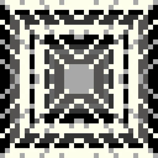 灰色の背景のピクセル パターン — ストックベクタ