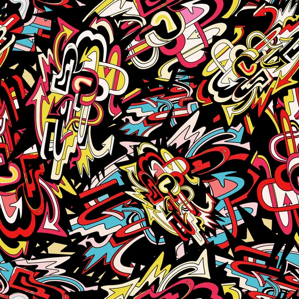 Graffiti de color textura sin costuras — Vector de stock