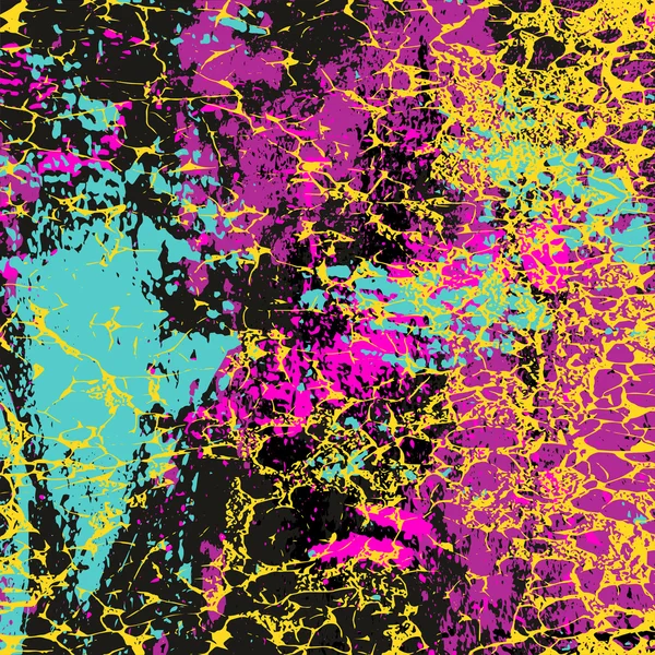Χρωματιστά γκράφιτι λεκέδες σε ένα μαύρο φόντο grunge υφή — Διανυσματικό Αρχείο