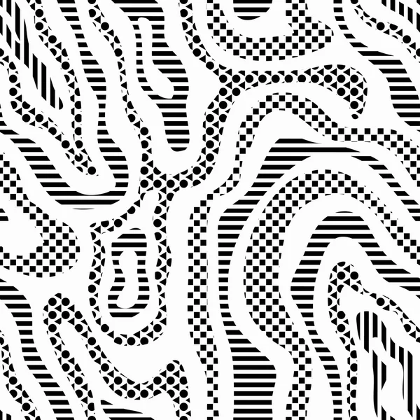 Patrón abstracto geométrico negro Graffiti — Vector de stock