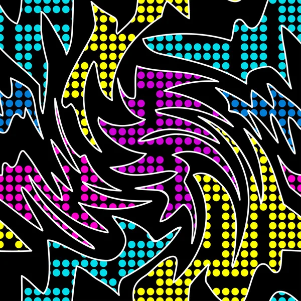 Patrón abstracto geométrico colorido Graffiti — Vector de stock