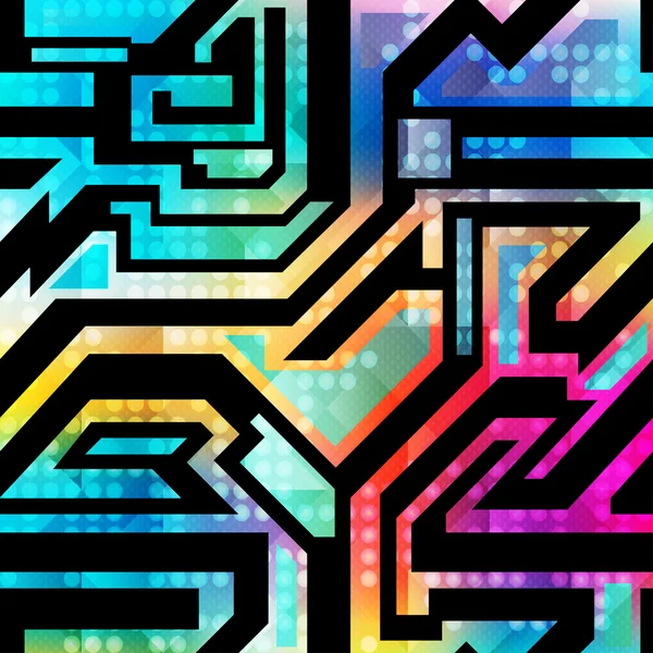 grafiti geometrik soyut desen