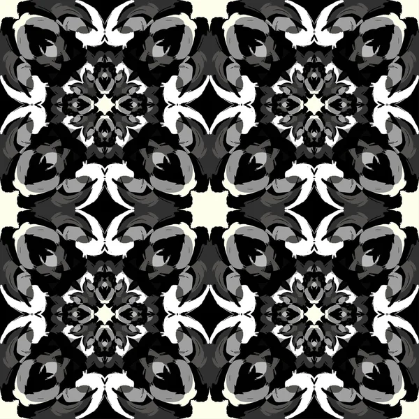 Small monochrome tribal vintage seamless pattern — Stock Vector