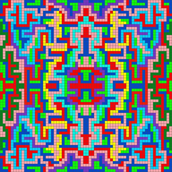 Pequeños píxeles patrón abstracto geométrico de color — Vector de stock