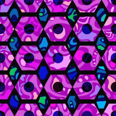 grafiti renkli çokgenler seamless modeli