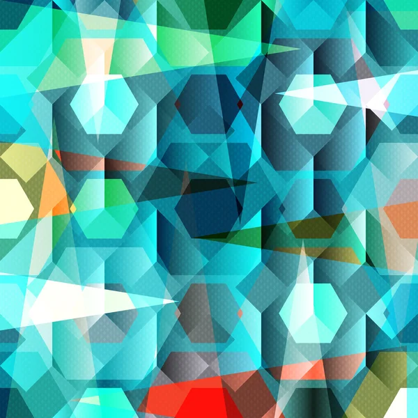 Hermoso abstracto geométrico colorido fondo vector ilustración — Vector de stock