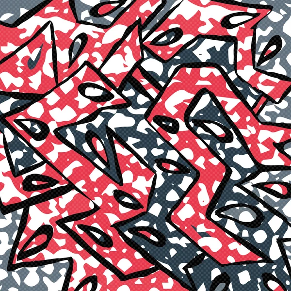 Graffiti färg geometriskt abstrakt mönster — Stock vektor