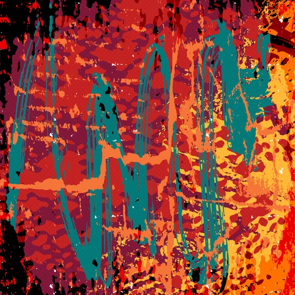 Hermoso fondo de graffiti de color abstracto — Vector de stock