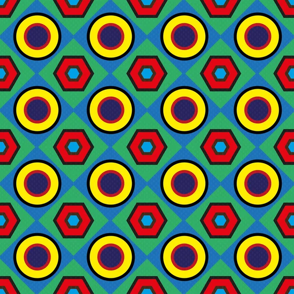 Vintage geométrico abstracto patrón sin costura — Vector de stock