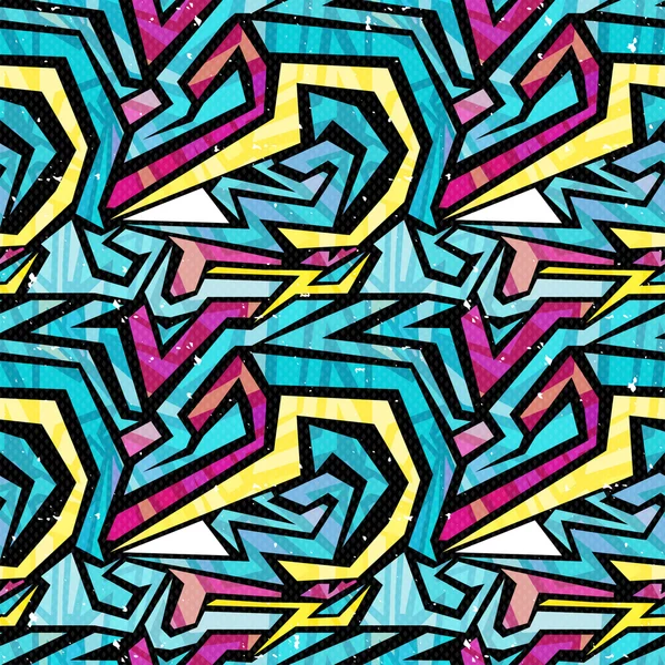 parlak grafiti geometrik seamless modeli grunge etkisi