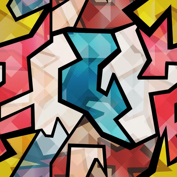 parlak grafiti geometrik seamless modeli grunge etkisi