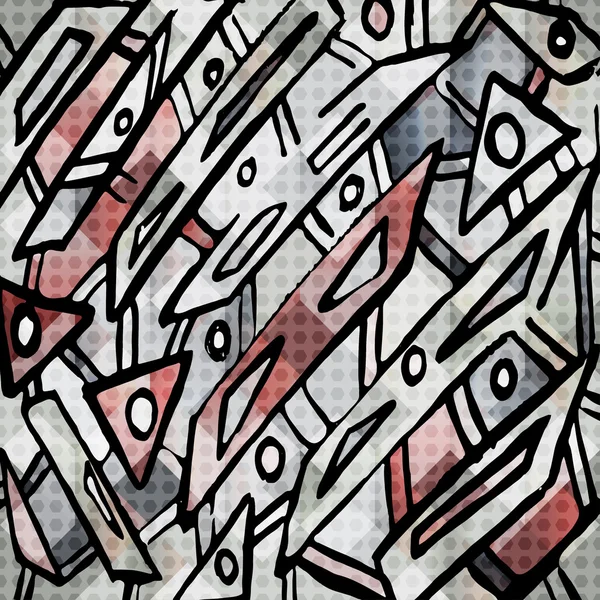 Graffiti patrón abstracto de color — Vector de stock