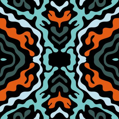 Grafiti parlak psychedelic Dikişsiz desen vektör çizim