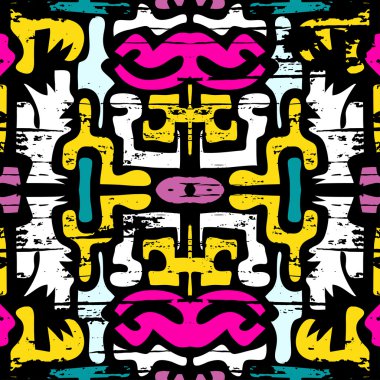 Grafiti hassas sorunsuz arka plan vektör çizim