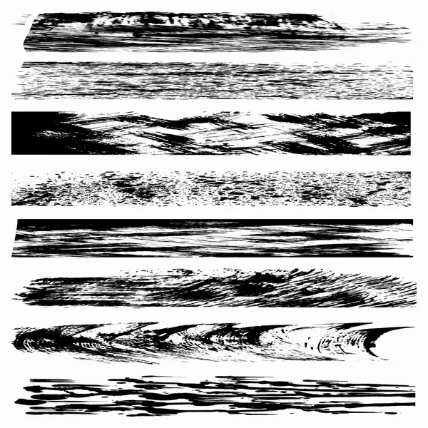디자인에 대 한 검은 그런 지 배너 세트 — 스톡 벡터