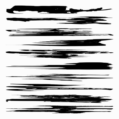 siyah mürekkep vektör fırça darbeleri