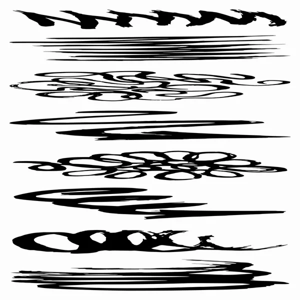 美しいデザイン要素黒い落書きバナー コレクション — ストックベクタ