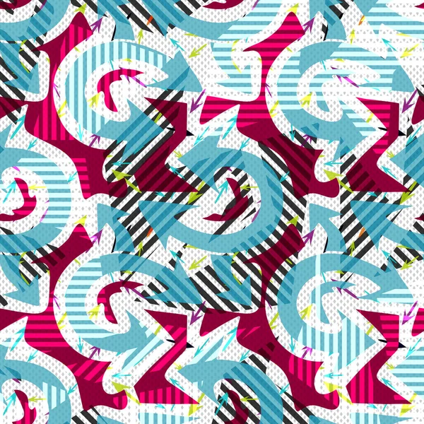 Motif Couleur Abstrait Dans Style Graffiti Illustration Vectorielle Qualité Pour — Image vectorielle