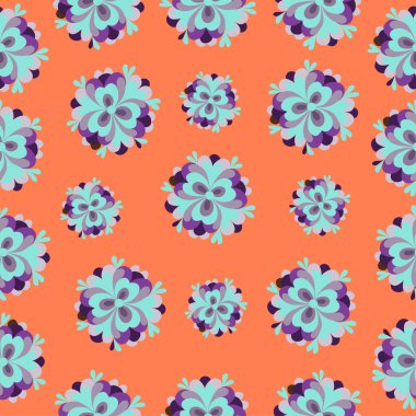 Turuncu Çiçek deseni
