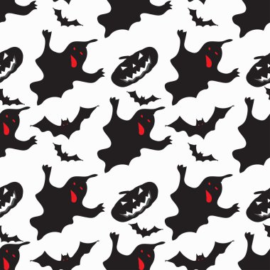 Cadılar Bayramı sorunsuz vektör desen arka plan duvar kağıdı