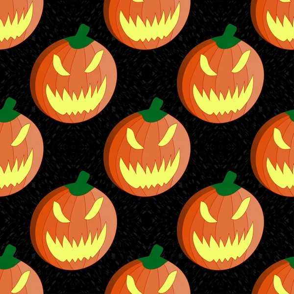 Halloween citrouille sans couture motif vectoriel fond d'écran — Image vectorielle