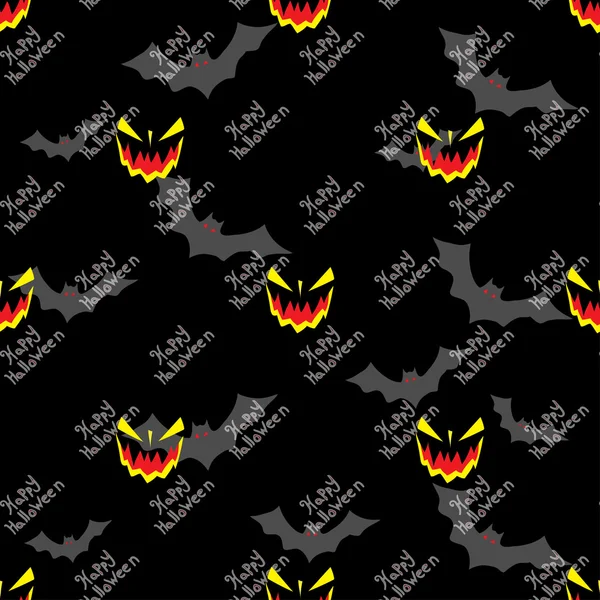 Halloween sin costuras vector patrón fondo fondo de pantalla — Archivo Imágenes Vectoriales