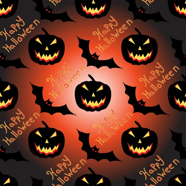 Halloween sömlös vektor mönster bakgrund tapeter — Stock vektor