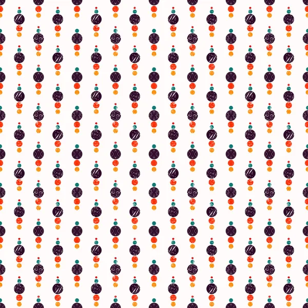 Boules colorées effet grunge fond vectoriel sans couture — Image vectorielle