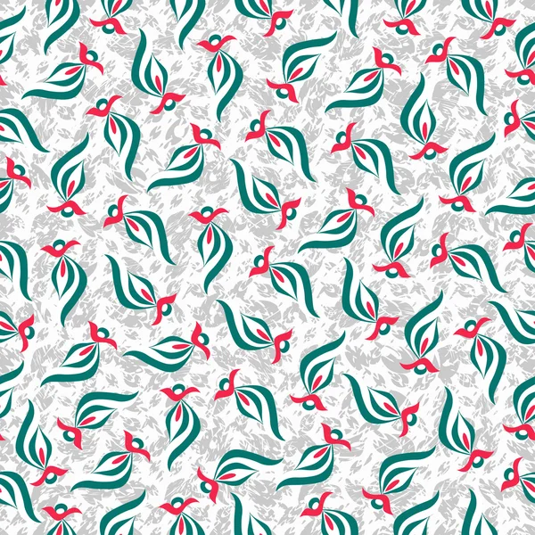 Fleur pétales grunge effet abstrait couleur sans couture motif vectoriel fond — Image vectorielle