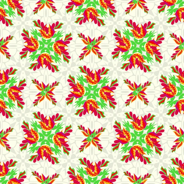 Flores abstracto patrón de fondo vector sin costura — Archivo Imágenes Vectoriales