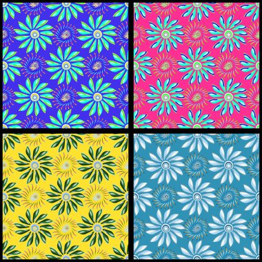 Abstract seamless vector pattern collection