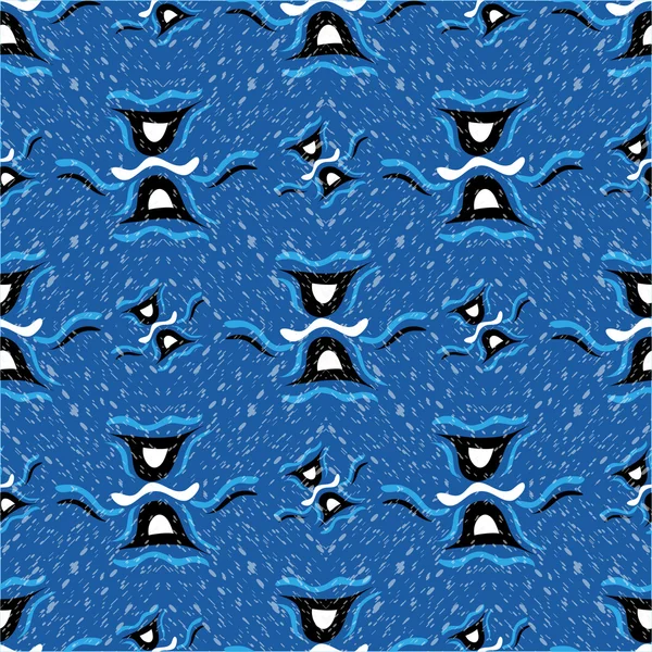 Sablier sur un fond bleu vecteur motif sans couture — Image vectorielle