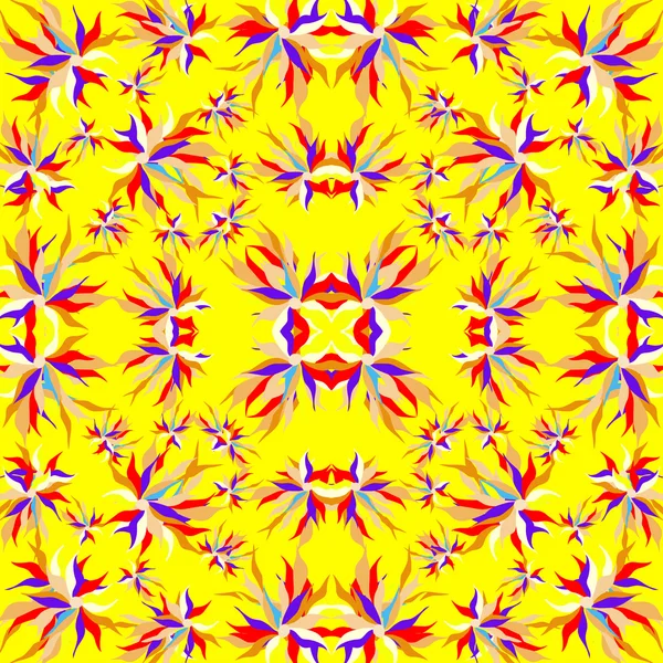 Пелюстки квітів на жовтому фоні Векторні ілюстрації — стоковий вектор
