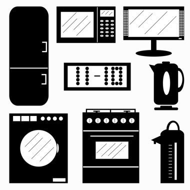 appliances symbols vector illustration