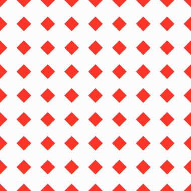 Beyaz arka plan seamless modeli üzerinde kırmızı kareler