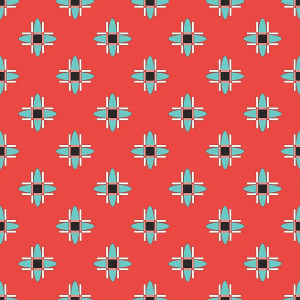 レトロなスタイルの幾何学的なシームレス パターン — ストックベクタ